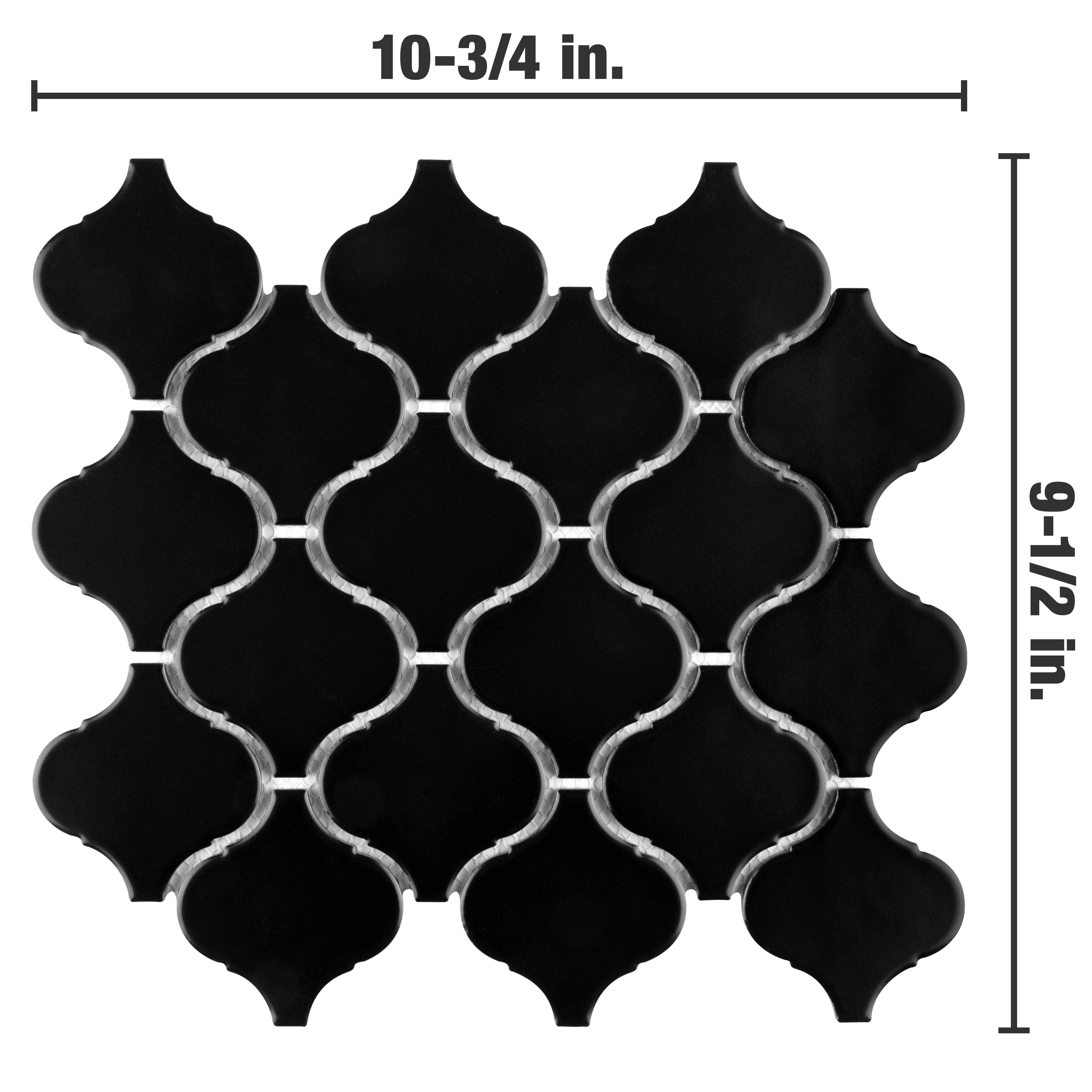 Merola Tile Metro Lantern Matte Black 91/2" x 103/4" Porcelain Floor